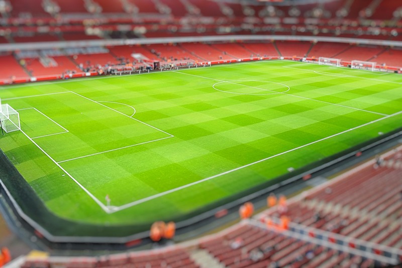 Arsenal Emirates Stadium with Blurred Interior
