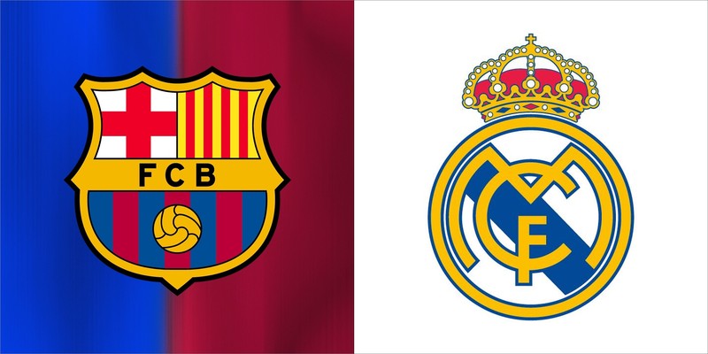 Real Madrid and Barcelona Logos