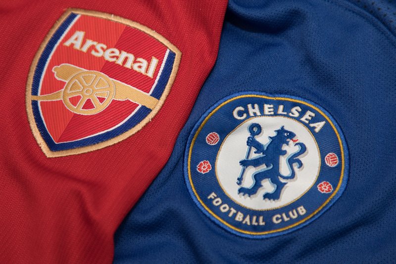 Arsenal and Chelsea Shirt Badges