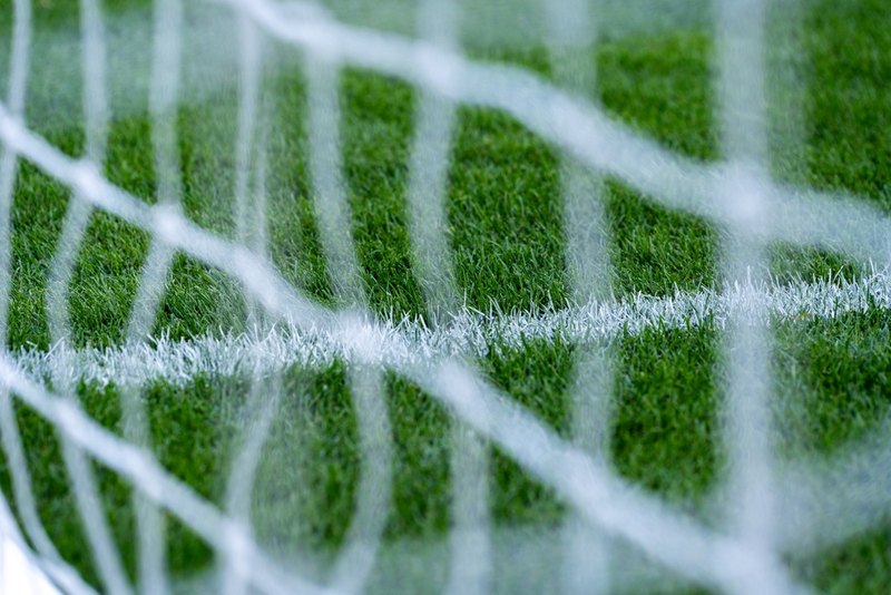Football Pitch Goal Line Through Net