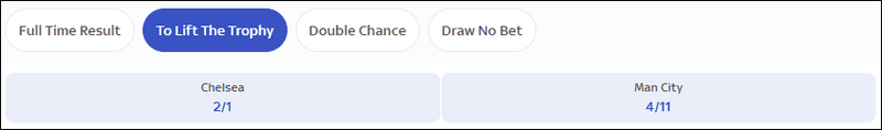 FA Cup 2026 To Lift The Trophy Betting