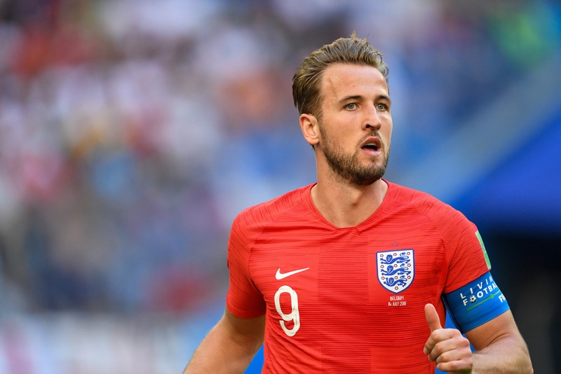 Harry Kane Playing for England in 2018