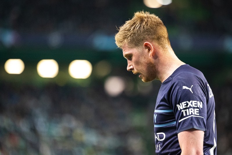 Kevin de Bruyne Playing in the Champions League for Manchester City in 2022