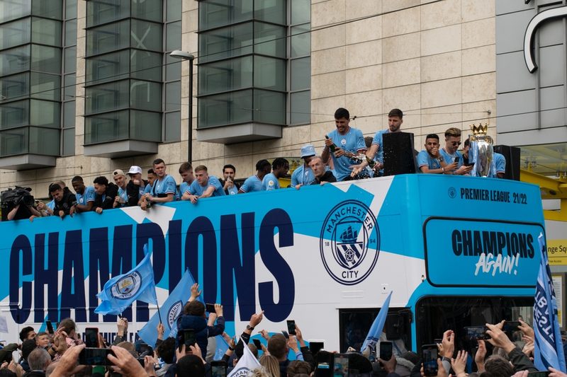 Manchester City Premier League Trophy Parade in 2022